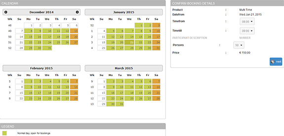 demo calendar dialog